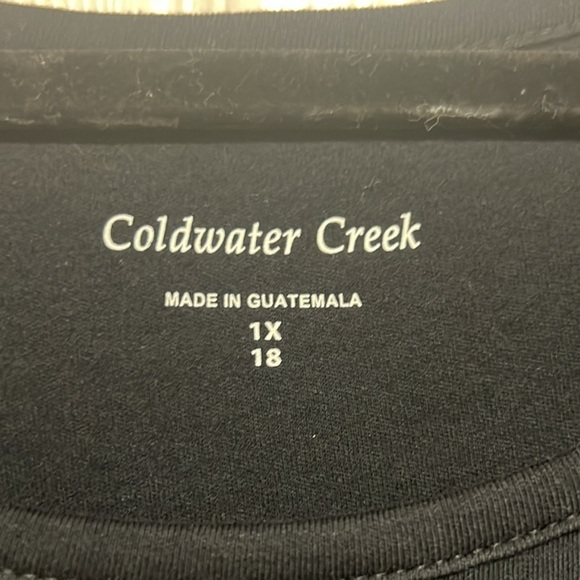 Coldwater Creek black short sleeve cotton maxi dress size 1X - Picture 6 of 8